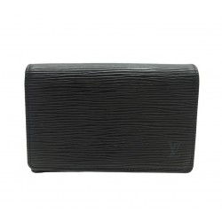 PORTEFEUILLE LOUIS VUITTON EN CUIR EPI NOIR LEATHER PORTE MONNAIE WALLET 550€