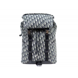 NEUF SAC A DOS CHRISTIAN DIOR EXPLORER TOILE OBLIQUE BLEU ET CUIR BACKPACK 3000€