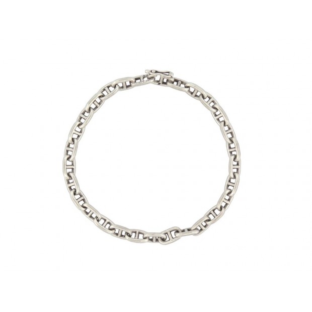 VINTAGE BRACELET HERMES CHAINE D'ANCRE MINI DE PERCIN T19 EN ARGENT 925 SILVER