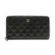 NEUF PORTEFEUILLE CHANEL LONG ZIPPE CLASSIQUE LOGO CC CUIR CAVIAR WALLET 1310€