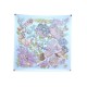 FOULARD HERMES JARDIN SECRET CARRE 90 VALERIE DAWLAT SOIE BLEU SILK SCARF 495€