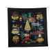 RARE FOULARD HERMES GASTRONOMIE C. VAUZELLES CARRE 90 SOIE NOIR SCARF 495€