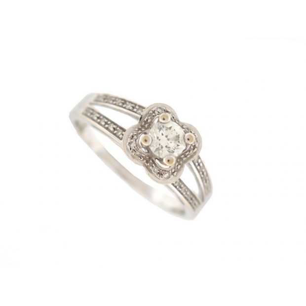 BAGUE MAUBOUSSIN SOLITAIRE CHANCE OF LOVE N2 T55 EN OR BLANC DIAMANTS RING 1695€