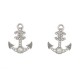 NEUF BOUCLES D'OREILLES CHANEL ANCRE MARINE METAL ARGENTE ANCHOR EARRINGS 750€