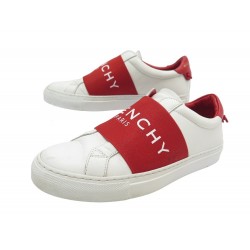 CHAUSSURES GIVENCHY URBAN STREET BE0005E0EB 36 CUIR BLANC SNEAKERS SHOES 550€