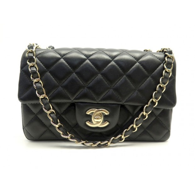 NEUF SAC A MAIN CHANEL MINI RABAT A69900 BANDOULIERE TIMELESS NOIR BAG 4700€