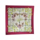 VINTAGE FOULARD HERMES ORCHIDEES VAN LYNDEN CARRE 90 SOIE ROSE BOITE SCARF 495€