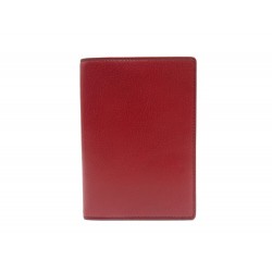 NEUF PORTE PASSEPORT CARTIER CARTES CUIR GRAINE RED PASSPORT CARD HOLDER 520€