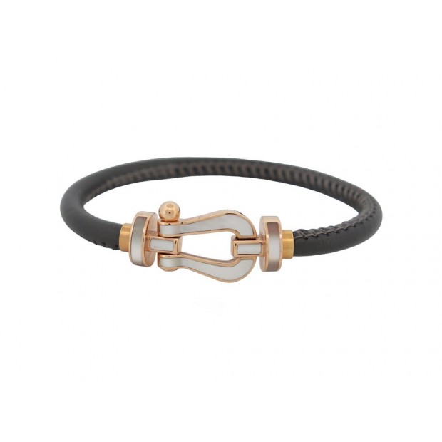 BRACELET FRED FORCE 10 GM MANILLE NACRE & EN OR JAUNE 18K T17 BANGLE STRAP 4630€