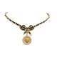 NEUF VINTAGE COLLIER CHANEL CHOCKER 1996 MEDAILLON COCO NOEUD CHAINE NECKLACE