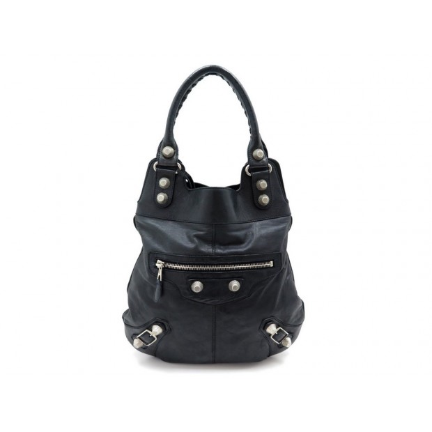 SAC A MAIN BALENCIAGA GIANT 21 SLIM HOBO 192911 EN CUIR NOIR BAG PURSE 1155€