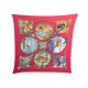 FOULARD HERMES LES QUATRES SAISONS 100% SOIE ROUGE 