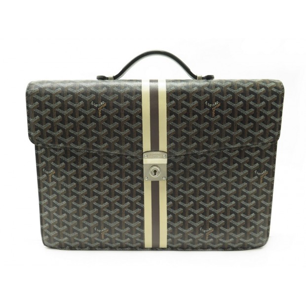 PORTE DOCUMENTS GOYARD CHYPRE AMACHYPRE1S01 SERVIETTE TOILE GOYARDINE BRIEFCASE