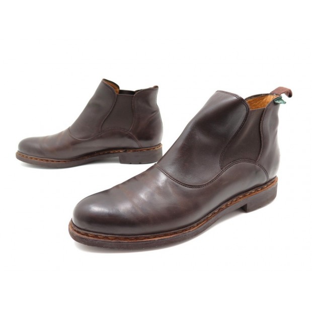 CHAUSSURES PARABOOT PLAINE BOTTINES 7.5 41.5 FEMME 40.5 HOMME CUIR MARRON 395€