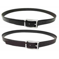 NEUF CEINTURE MONTBLANC REVERSIBLE 30MM T 115 EN CUIR MARRON & NOIR BELT 305€