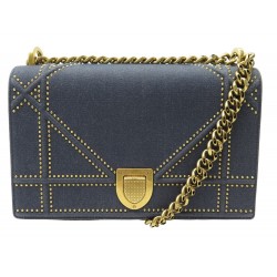 NEUF SAC A MAIN CHRISTIAN DIOR DIORAMA BANDOULIERE DENIM BLEU HAND BAG 3000€