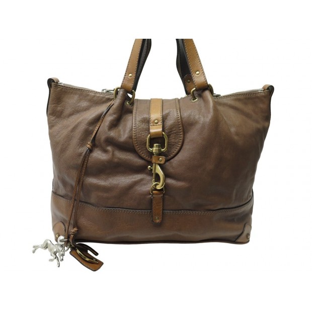 SAC A MAIN CHLOE KERALA HORSE CHARM EN CUIR MARRON LEATHER HAND BAG 1700€