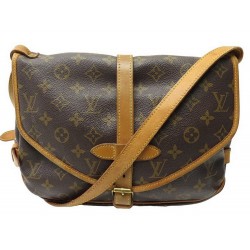 VINTAGE SAC A MAIN LOUIS VUITTON SAUMUR PM M42256 EN TOILE MONOGRAM BESACE 1330€