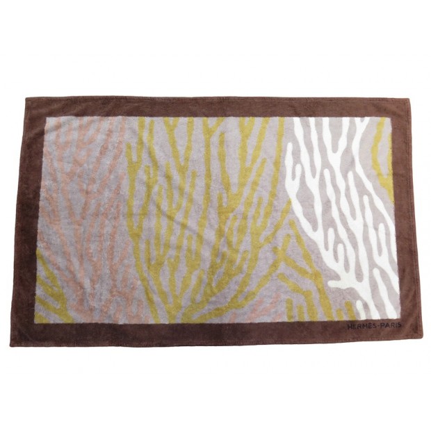 DRAP DE PLAGE HERMES CORAIL SERVIETTE DE BAIN COTON CORAL BEACH TOWEL 565€