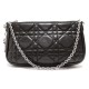 SAC A MAIN CHRISTIAN DIOR LADY CUIR NOIR CANNAGE POCHETTE CLUTCH HAND BAG 950€