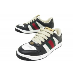 NEUF CHAUSSURES GUCCI BASKETS GG SCREENER 570442 35.5 IT 36.5 CUIR SNEAKERS 770€