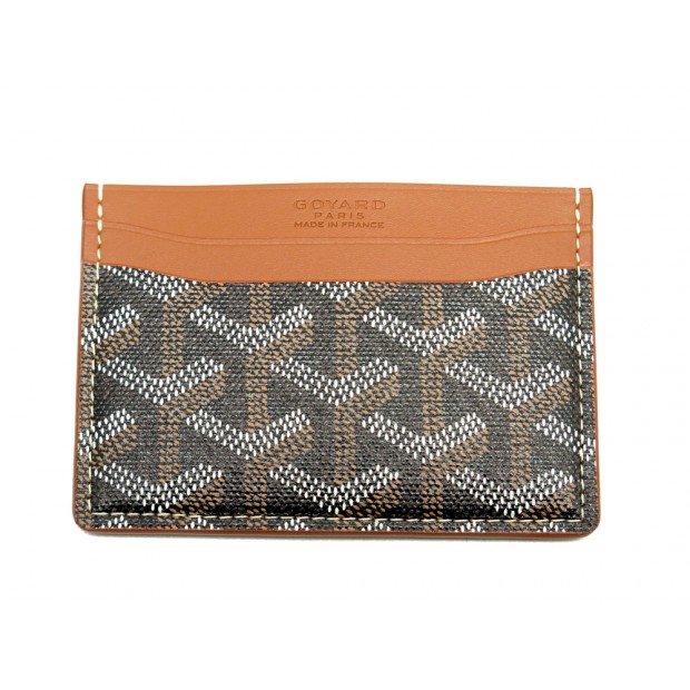 NEUF PORTE CARTES GOYARD SAINT SULPICE MONOGRAMME EN TOILE & CUIR NEW CARD 340€