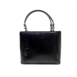 SAC A MAIN CHRISTIAN DIOR LADY MALICE PERLA CUIR VERNI NOIR CABAS HAND BAG 1500€