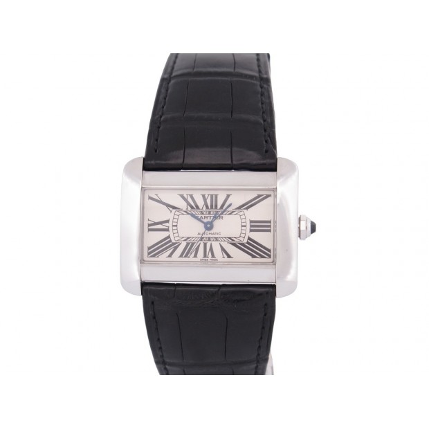 MONTRE CARTIER TANK DIVAN 2612 30MM AUTOMATIQUE ACIER PALLADIE STEEL WATCH 5690€