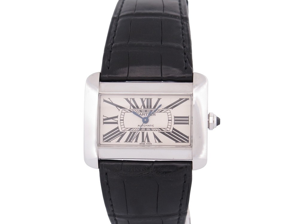 montre cartier tank divan 2612 30mm automatique acier