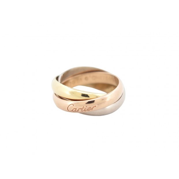 BAGUE CARTIER TRINITY PM 3 ORS CRB4086100 T51 OR JAUNE ROSE BLANC 18K RING 1230€