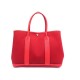 SAC A MAIN HERMES GARDEN PARTY 36 TOILE ET CUIR ROUGE CANVAS & LEATHER BAG 3050€