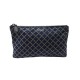 NEUF POCHETTE PRADA A CARREAUX EN NYLON BLEU BLUE TILES POUCH BAG 450€