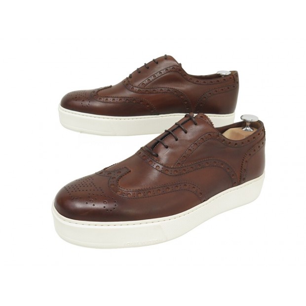 NEUF CHAUSSURES LOUIS VUITTON RICHELIEU 7 IT 42 FR BOUT FLEURI CUIR SHOES 800€