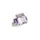 BAGUE MAUBOUSSIN COULEUR BAISER T 55 EN OR BLANC & AMETHYSTE VIOLETTE RING 3650€