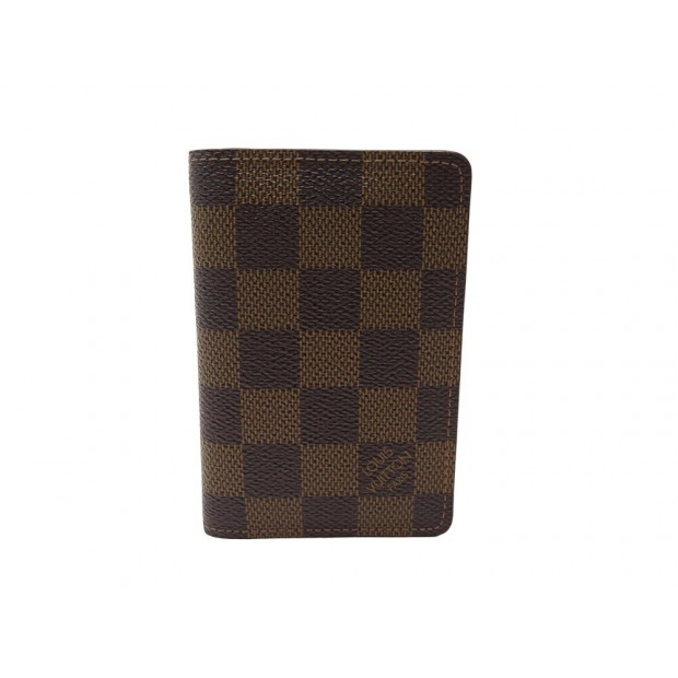 NEUF PORTE CARTES LOUIS VUITTON ORGANIZER DE POCHE DAMIER EBENE CARD HOLDER 330€