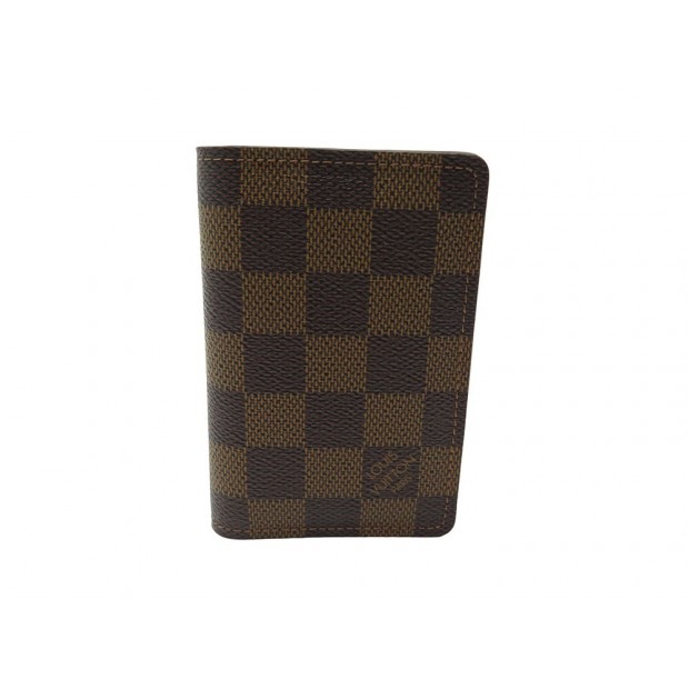 NEUF PORTE CARTES LOUIS VUITTON ORGANIZER DE POCHE DAMIER EBENE WALLET 330€