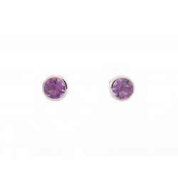 NEUF BOUCLES D'OREILLES POIRAY LOLITA 847106 EN OR 18K AMETHYSTE EARRINGS 1440€