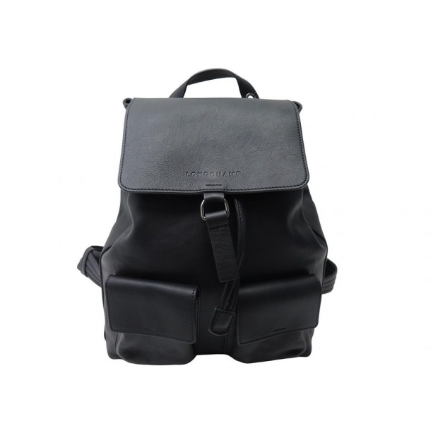 NEUF SAC A DOS LONGCHAMP 3D CUIR NOIR 10200HCV001 NEW LEATHER BACKPACK BAG 820€