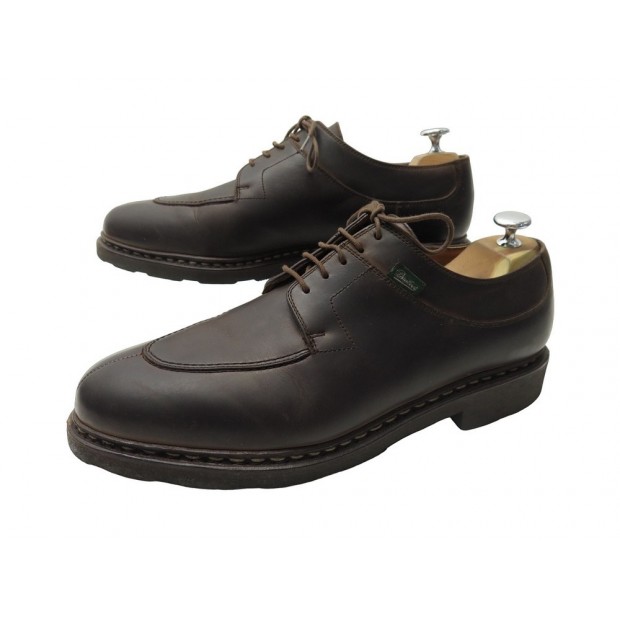 CHAUSSURES PARABOOT DERBY AVIGNON 10 44 DEMI CHASSE CUIR GRAS LEATHER SHOES 430€