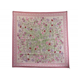 FOULARD HERMES OEILLETS SAUVAGES ET AUTRES CARYOPHYLLEES CARRE SILK SCARF 495€