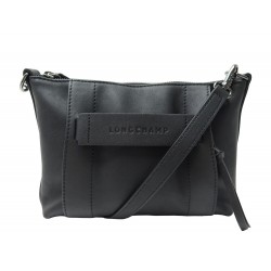 NEUF SAC A MAIN LONGCHAMP 3D S 10199HCV001 BANDOULIERE CUIR NOIR HAND BAG 390€