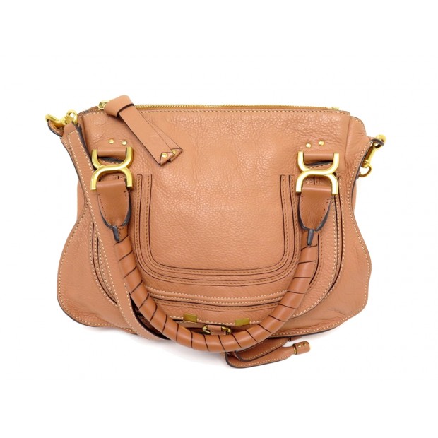 NEUF SAC A MAIN CHLOE MARCIE DOUBLE PORTE MM BANDOULIERE LEATHER HAND BAG 2050€