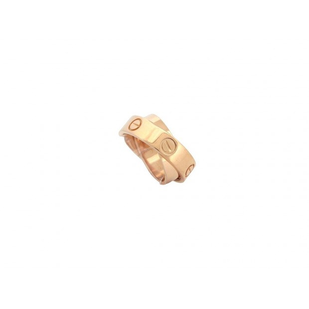 BAGUE CARTIER DOUBLE LOVE EN OR ROSE 18K T50 PENDENTIF PENDANT GOLD RING 2345€