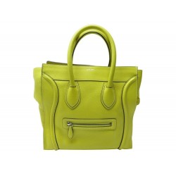 SAC A MAIN CELINE LUGGAGE PHANTOM MEDIUM CUIR JAUNE YELLOW PURSE HAND BAG 2600€