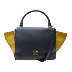 SAC A MAIN CELINE TRAPEZE MOYEN MODELE CUIR TRICOLORE LEATHER HAND BAG 2500€