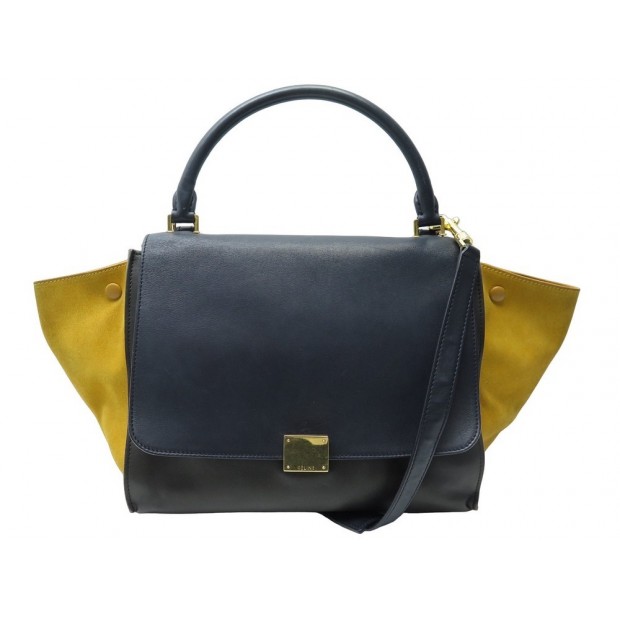 SAC A MAIN CELINE TRAPEZE MOYEN MODELE CUIR TRICOLORE LEATHER HAND BAG 2500€