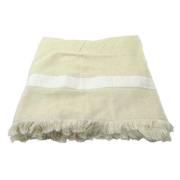 NEUF DRAP DE PLAGE HERMES YATCHING GRAND MODELE H102503M ECRU BEACH TOWEL 470€