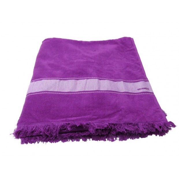 DRAP DE PLAGE HERMES YATCHING GRAND MODELE H102503M VIOLET NEW BEACH TOWEL 470€