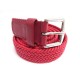 NEUF CEINTURE LORO PIANA CANAPA FAA1536 T 100 EN COTON ROUGE + SAC RED BELT 350€