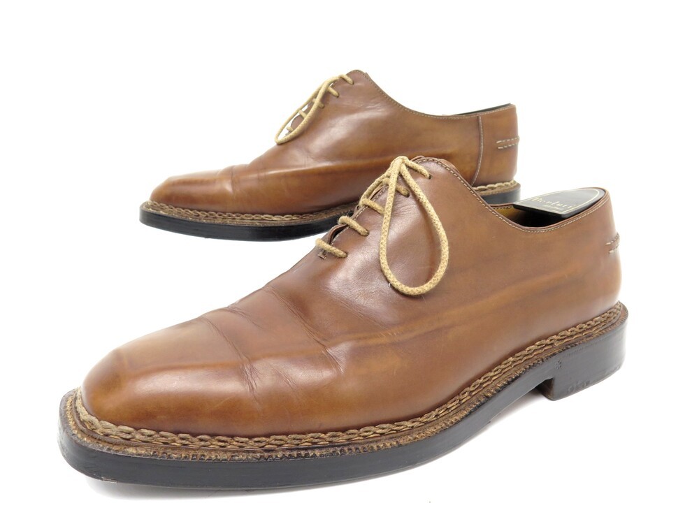 Chaussures Richelieu BERLUTI OLGA 349 En Cuir Patiné - Pointure 43 (EU) - Bordeaux - Occasion TBE